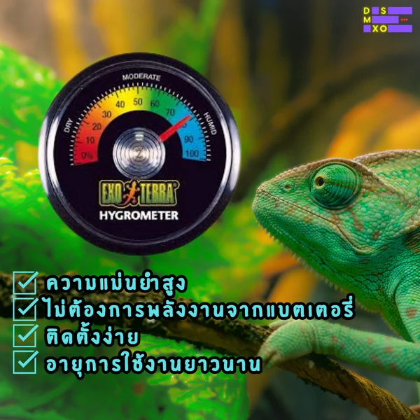 EXO TERRA Analog Hygrometer เครื่องวัดความชื้น สำหรับติดตู้สัตว์เลี้ยง image 2 EXO TERRA Analog Hygrometer เครื่องวัดความชื้น สำหรับติดตู้สัตว์เลี้ยง image 2