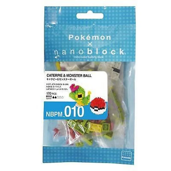 Kawada nanoblock Pokemon NBPM_010 Caterpie & Monster Ball 4972825149560 (นาโนบล็อค) image 1 Kawada nanoblock Pokemon NBPM_010 Caterpie & Monster Ball 4972825149560 (นาโนบล็อค) image 1