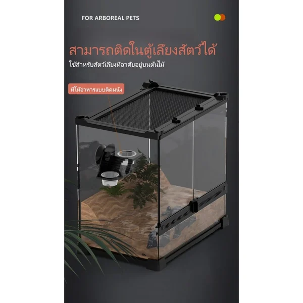 Nomoy Pet ที่ให้อาหารแบบติดผนัง ติดตู้เลี้ยง กล่องเลี้ยง ถ้วยอาหาร ถ้วยน้ำ ถ้วยแคลเซียม image 2 Nomoy Pet ที่ให้อาหารแบบติดผนัง ติดตู้เลี้ยง กล่องเลี้ยง ถ้วยอาหาร ถ้วยน้ำ ถ้วยแคลเซียม image 2