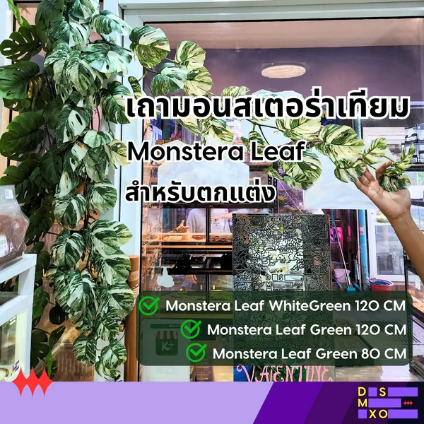 Artificial Monstera Leaf เถามอนสเตอร่าเทียม 80/120CM ใบไม้ประดิษฐ์ สำหรับตกแต่ง บ้าน สัตว์เลี้ยง image 1 Artificial Monstera Leaf เถามอนสเตอร่าเทียม 80/120CM ใบไม้ประดิษฐ์ สำหรับตกแต่ง บ้าน สัตว์เลี้ยง image 1
