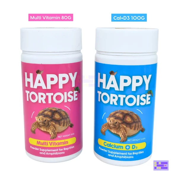 Happy Tortoise Cal+D3 MultiVitamin วิตามินรวม แคลเซียมผงผสมวิตามินD3 สำหรับสัตว์เลื้อยคลาน image 2 Happy Tortoise Cal+D3 MultiVitamin วิตามินรวม แคลเซียมผงผสมวิตามินD3 สำหรับสัตว์เลื้อยคลาน image 2