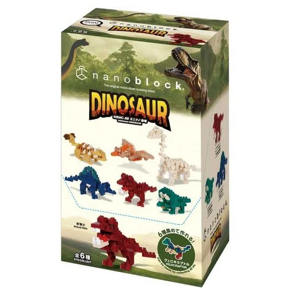 Kawada nanoblock mininano NBMC_68S Dinosaur (Box of 6) 4972825228623 (นาโนบล็อค) image 1 Kawada nanoblock mininano NBMC_68S Dinosaur (Box of 6) 4972825228623 (นาโนบล็อค) image 1