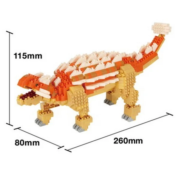 Kawada nanoblock NBM-063 Dinosaur Deluxe Edition Ankylosaurus 4972825233993 (นาโนบล็อค) image 3 Kawada nanoblock NBM-063 Dinosaur Deluxe Edition Ankylosaurus 4972825233993 (นาโนบล็อค) image 3