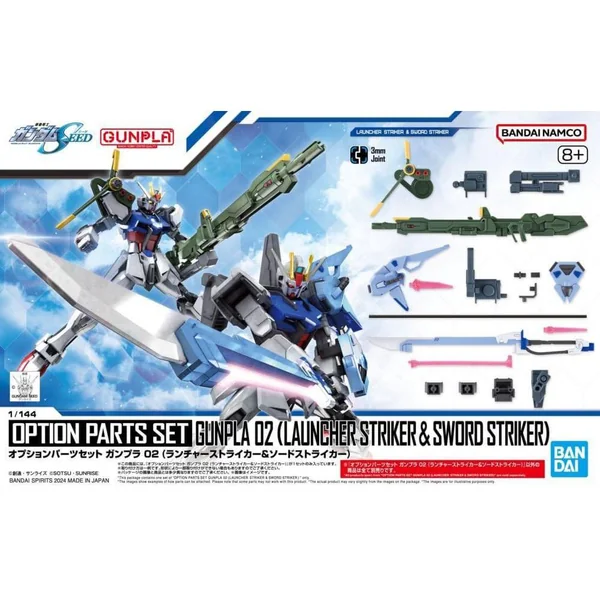 Bandai Option Parts Set Gunpla 02 (Launcher Striker & Sword Striker) 4573102666932 image 1 Bandai Option Parts Set Gunpla 02 (Launcher Striker & Sword Striker) 4573102666932 image 1