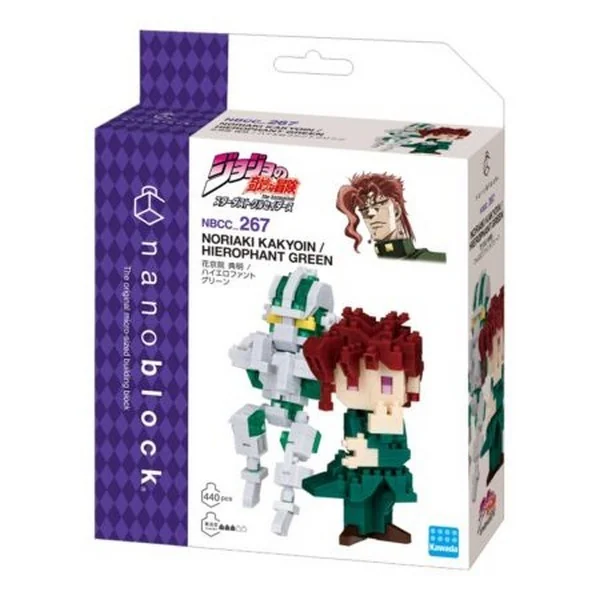 Kawada nanoblock Jojo NBCC_267 Noriaki Kakyoin / Hierophant Green 4972825234662 (นาโนบล็อค) image 1 Kawada nanoblock Jojo NBCC_267 Noriaki Kakyoin / Hierophant Green 4972825234662 (นาโนบล็อค) image 1