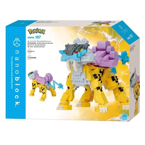 Kawada nanoblock Pokemon NBPM_107 Raikou Deluxe Edition 4972825234228 (นาโนบล็อค) image 1