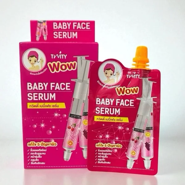 ทวิตตี้เบบี้เฟซ เซรั่ม Baby face serum (แบบซอง) image 3 ทวิตตี้เบบี้เฟซ เซรั่ม Baby face serum (แบบซอง) image 3