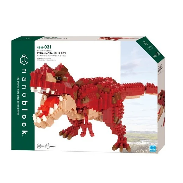 Kawada nanoblock NBM_031 Dinosaur Deluxe Edition Tyrannosaurus Rex 4972825221419 (นาโนบล็อค image 1 Kawada nanoblock NBM_031 Dinosaur Deluxe Edition Tyrannosaurus Rex 4972825221419 (นาโนบล็อค image 1