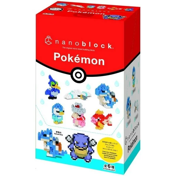Kawada nanoblock mininano NBMC_16S Pokemon Water Type (Box of 6) 4972825219928 (นาโนบล็อค) image 1 Kawada nanoblock mininano NBMC_16S Pokemon Water Type (Box of 6) 4972825219928 (นาโนบล็อค) image 1