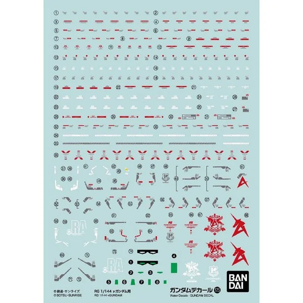Bandai Decal GD125 RG 1/144 Nu Gundam 4573102619891 (Decal) image 2 Bandai Decal GD125 RG 1/144 Nu Gundam 4573102619891 (Decal) image 2