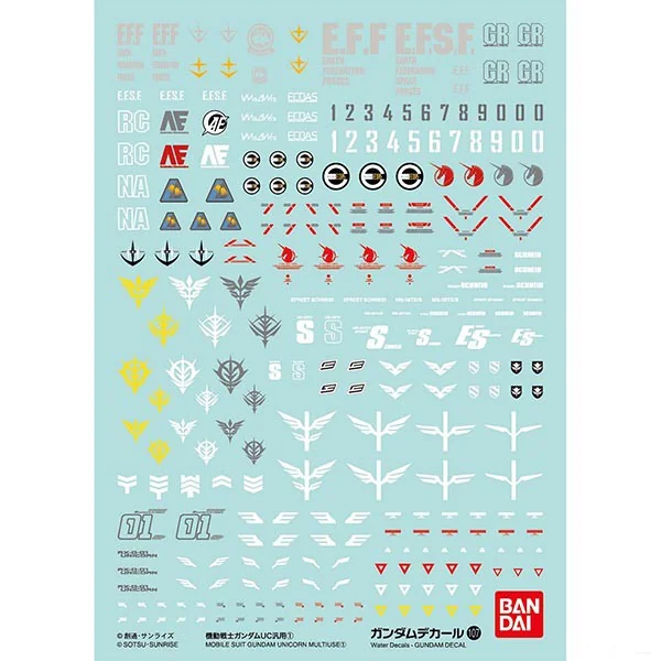 Bandai Decal GD107 Mobile Suit Gundam Unicorn Multiuse 1 4573102579706 (Decal) image 2