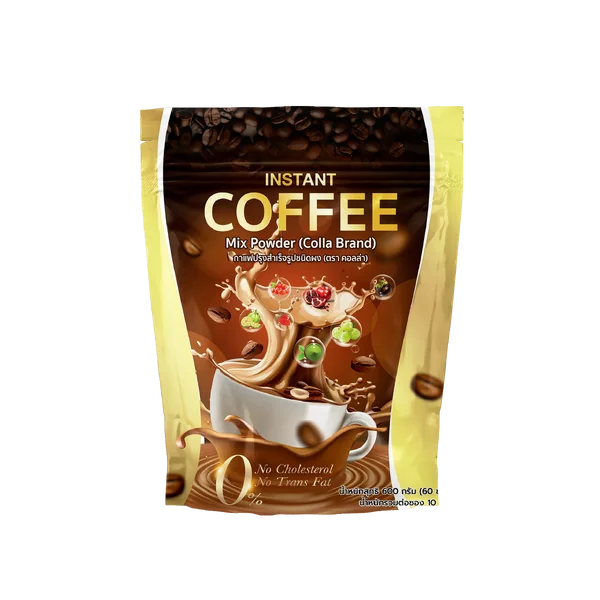 กาแฟปรุงสำเร็จชนิดผง (ตรา คอลล่า) กาแฟแท้ หอมเข้ม กาแฟปรุงสำเร็จชนิดผง (ตรา คอลล่า) กาแฟแท้ หอมเข้ม