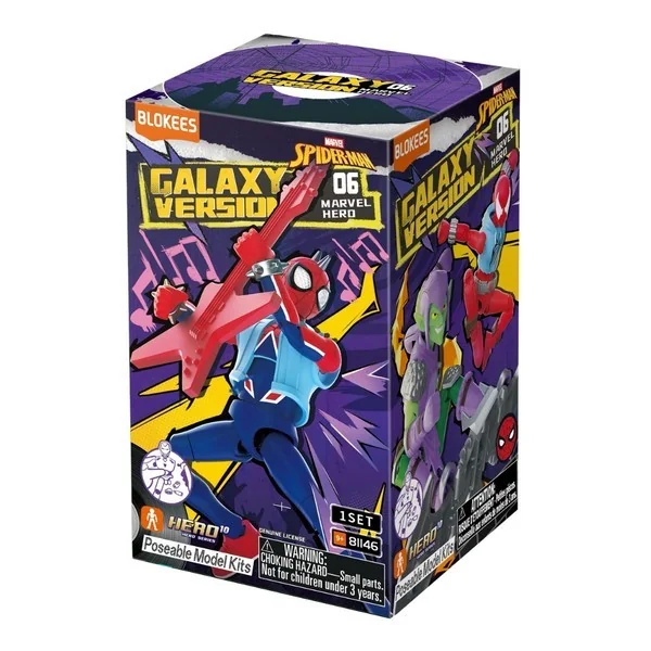 Blokees (สุ่ม 1 / จาก 10 แบบ) Marvel Hero 81146 Galaxy Version 06 Spider-Man Series (Wave 2) 810181532159 (Plastic) image 1