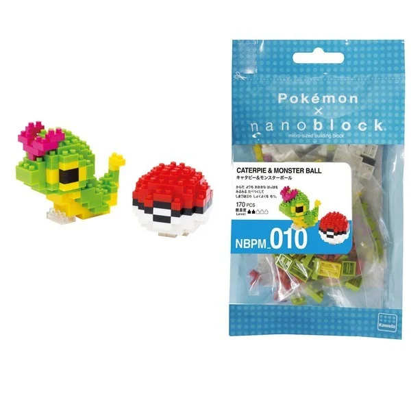 Kawada nanoblock Pokemon NBPM_010 Caterpie & Monster Ball 4972825149560 (นาโนบล็อค) image 3 Kawada nanoblock Pokemon NBPM_010 Caterpie & Monster Ball 4972825149560 (นาโนบล็อค) image 3