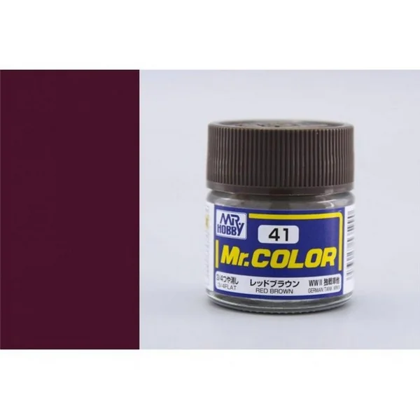 Mr.Hobby Mr.Color C41 Red Brown Flat (10ml) 4973028535990 (สี) image 2 Mr.Hobby Mr.Color C41 Red Brown Flat (10ml) 4973028535990 (สี) image 2