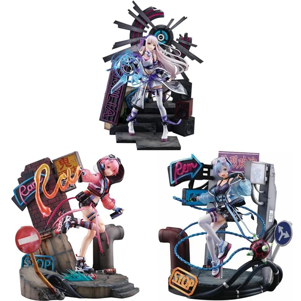 eStream 1/7 Emilia & Rem & Ram - Neon City Ver (Complete Set) 4580086817687 4580086817663 4580086817670 (Scale Figure) image 1