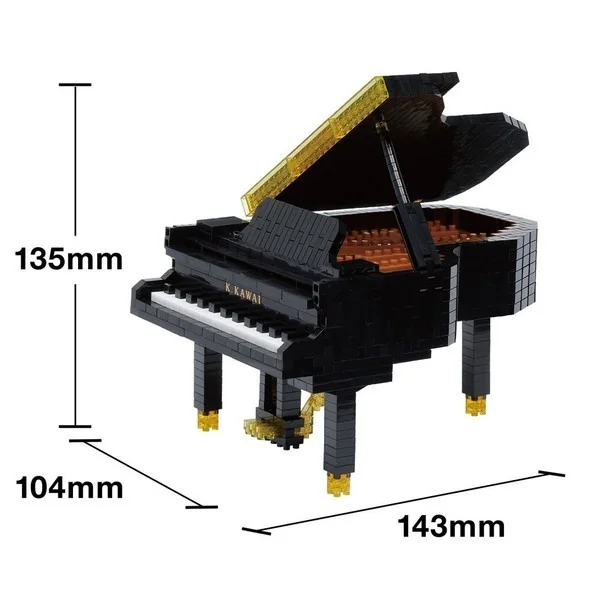 Kawada nanoblock NBM-055 KAWAI Grand Piano 4972825228890 (นาโนบล็อค) image 3 Kawada nanoblock NBM-055 KAWAI Grand Piano 4972825228890 (นาโนบล็อค) image 3