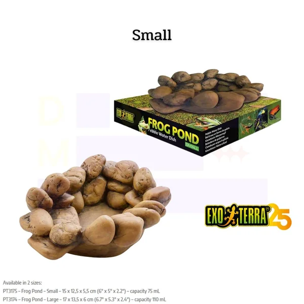 Exo Terra Frog Pond ถ้วยน้ำดีไซน์บ่อกบ สร้างเลียนแบบธรรมชาติ ลดความเครียดของสัตว์เลี้ยง image 2 Exo Terra Frog Pond ถ้วยน้ำดีไซน์บ่อกบ สร้างเลียนแบบธรรมชาติ ลดความเครียดของสัตว์เลี้ยง image 2