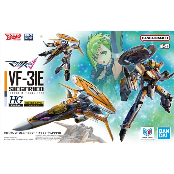 Bandai HG 1/100 VF-31E Siegfried (Chuck Mustang) 4573102725462 (Plastic Model) image 1 Bandai HG 1/100 VF-31E Siegfried (Chuck Mustang) 4573102725462 (Plastic Model) image 1