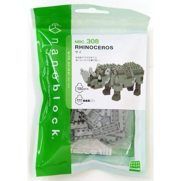 Kawada nanoblock NBC_308 Rhinoceros 4972825216699 (นาโนบล็อค) image 1 Kawada nanoblock NBC_308 Rhinoceros 4972825216699 (นาโนบล็อค) image 1