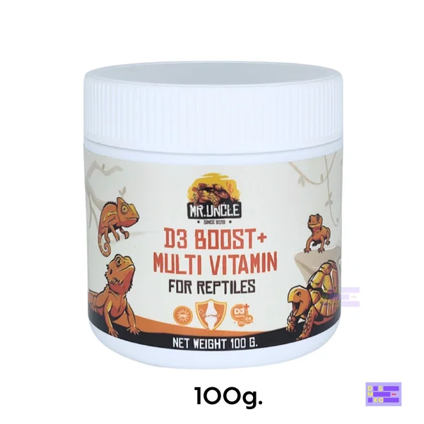 MR. UNCLE D3 Boost + Multivitamin 100 g. วิตามิน D3 + วิตามินรวมผง สำหรับสัตว์เลื้อยคลาน image 7 MR. UNCLE D3 Boost + Multivitamin 100 g. วิตามิน D3 + วิตามินรวมผง สำหรับสัตว์เลื้อยคลาน image 7