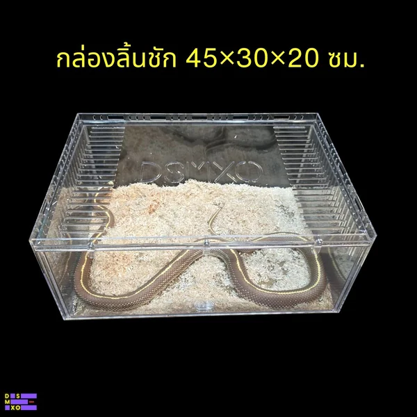 Acrylic Box กล่องอะคริลิคใส *รุ่นลิ้นชัก-ขนาดใหญ่* ใส่งู ตุ๊กแก รูระบายเล็ก 3mm มีขาซ้อน image 2 Acrylic Box กล่องอะคริลิคใส *รุ่นลิ้นชัก-ขนาดใหญ่* ใส่งู ตุ๊กแก รูระบายเล็ก 3mm มีขาซ้อน image 2