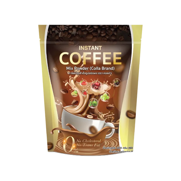 กาแฟปรุงสำเร็จชนิดผง (ตรา คอลล่า) กาแฟแท้ หอมเข้ม