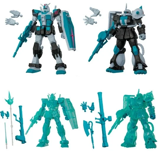 Bandai (ครบ Set 4 ลูก) Mobile Suit Gundam Capsule Action Hatsune Miku Color Ver 4582769846540 (Gachapon) image 1