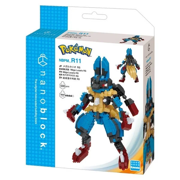 Kawada nanoblock Pokemon NBPM_R11 Mega Lucario RS 4972825234204 (นาโนบล็อค) image 1
