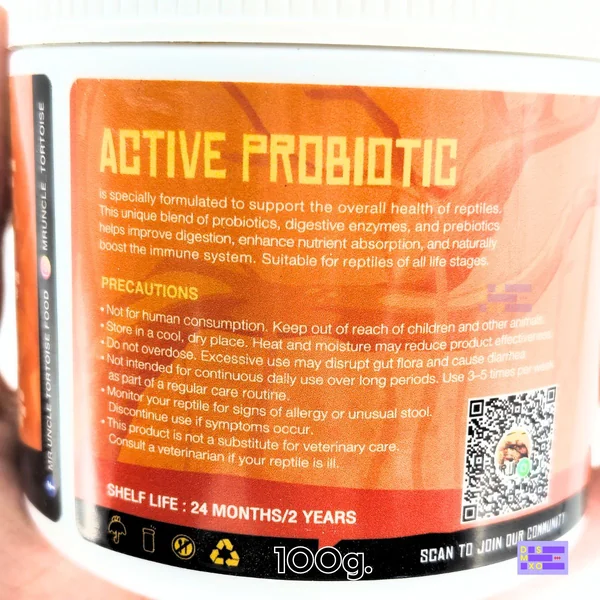 MR. UNCLE Active Probiotic 100g แอคทีฟโพรไบโอติก สำหรับสัตว์เลื้อยคลาน ฟื้นฟูร่างกาย ปรับสมดุลลำไส้ image 6 MR. UNCLE Active Probiotic 100g แอคทีฟโพรไบโอติก สำหรับสัตว์เลื้อยคลาน ฟื้นฟูร่างกาย ปรับสมดุลลำไส้ image 6