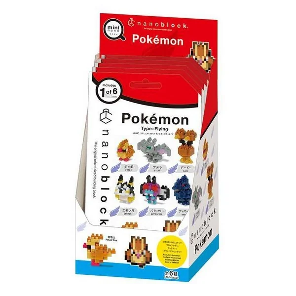 Kawada nanoblock mininano NBMC_31S Pokemon Flying Type (Box of 6) 4972825222997 (นาโนบล็อค) image 2 Kawada nanoblock mininano NBMC_31S Pokemon Flying Type (Box of 6) 4972825222997 (นาโนบล็อค) image 2