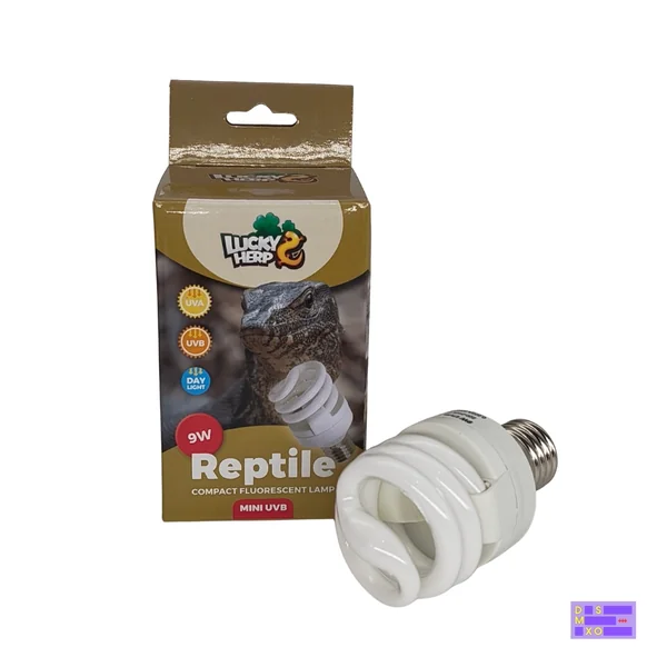 LUCKY HERP Mini UVB 10.0 (9W) หลอดไฟสัตว์เลื้อยคลานทะเลทราย ขั้วเกลียว E27 ประหยัดพลังงาน (สำหรับเต่าบก ซูลคาต้า เบี๊ยดดราก้อน กิ้งก่าทะเลทราย) image 2 LUCKY HERP Mini UVB 10.0 (9W) หลอดไฟสัตว์เลื้อยคลานทะเลทราย ขั้วเกลียว E27 ประหยัดพลังงาน (สำหรับเต่าบก ซูลคาต้า เบี๊ยดดราก้อน กิ้งก่าทะเลทราย) image 2