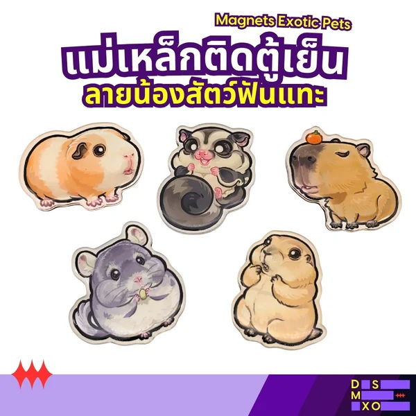 Magnets Exotic Pet แม่เหล็กติดตู้เย็น ลายสัตว์ฟันแทะ แม่เหล็กติดตู้เย็นอะคริลิก ของฝาก image 1 Magnets Exotic Pet แม่เหล็กติดตู้เย็น ลายสัตว์ฟันแทะ แม่เหล็กติดตู้เย็นอะคริลิก ของฝาก image 1