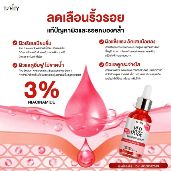 ทวิตตี้ เรดโดส ไวท์เทนนิ่ง เซรั่ม image 5 ทวิตตี้ เรดโดส ไวท์เทนนิ่ง เซรั่ม image 5