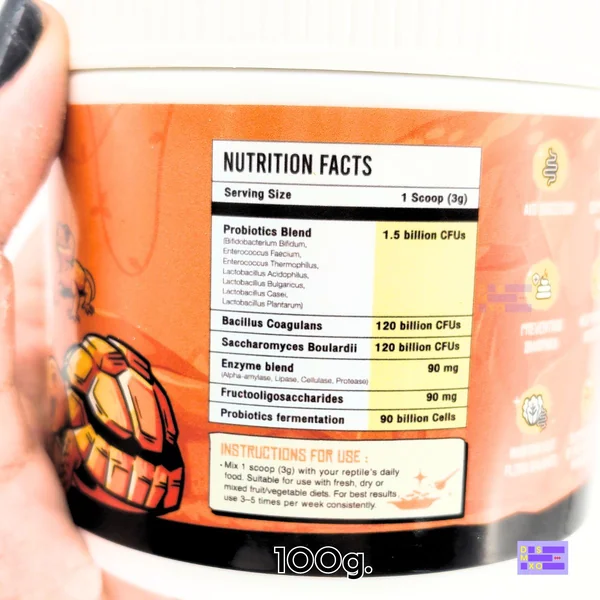 MR. UNCLE Active Probiotic 100g แอคทีฟโพรไบโอติก สำหรับสัตว์เลื้อยคลาน ฟื้นฟูร่างกาย ปรับสมดุลลำไส้ image 4 MR. UNCLE Active Probiotic 100g แอคทีฟโพรไบโอติก สำหรับสัตว์เลื้อยคลาน ฟื้นฟูร่างกาย ปรับสมดุลลำไส้ image 4