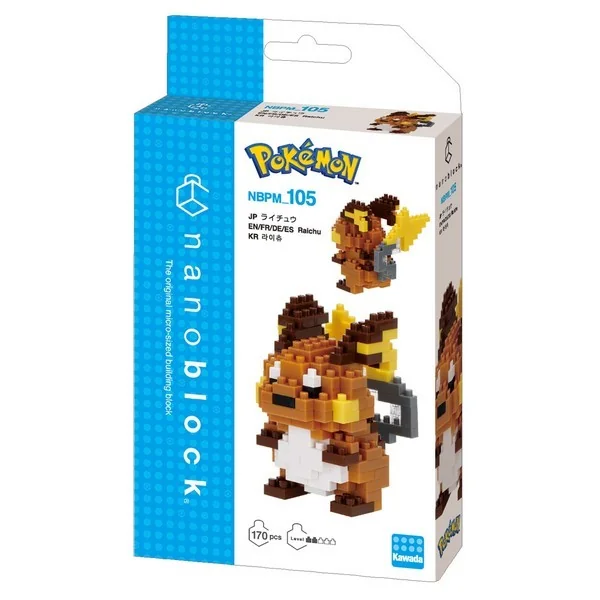 Kawada nanoblock Pokemon NBPM_105 Raichu 4972825229170 (นาโนบล็อค) image 1 Kawada nanoblock Pokemon NBPM_105 Raichu 4972825229170 (นาโนบล็อค) image 1
