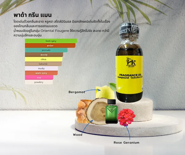 หัวเชื้อน้ำหอมพาด้า กรีนแมน PADA GREEN MAN ขนาด30ml image 1 หัวเชื้อน้ำหอมพาด้า กรีนแมน PADA GREEN MAN ขนาด30ml image 1