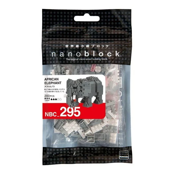 Kawada nanoblock NBC_295 African Elephant 4972825214589 (นาโนบล็อค) image 1 Kawada nanoblock NBC_295 African Elephant 4972825214589 (นาโนบล็อค) image 1