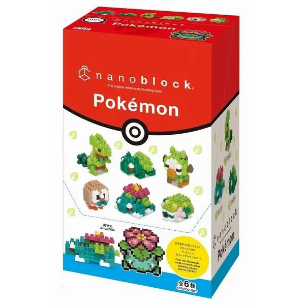 Kawada nanoblock mininano NBMC_21 Pokemon Grass Type (Box of 6) 4972825220320 (นาโนบล็อค) image 1 Kawada nanoblock mininano NBMC_21 Pokemon Grass Type (Box of 6) 4972825220320 (นาโนบล็อค) image 1
