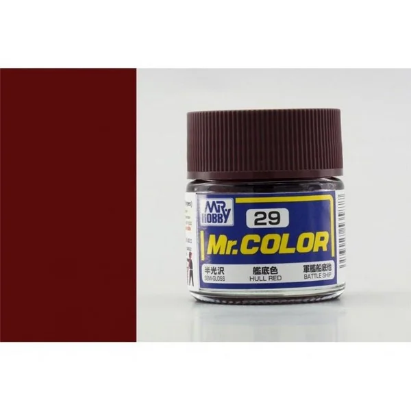 Mr.Hobby Mr.Color C29 Hull Red Semi-Gloss (10ml) 4973028535877 (สี) image 2 Mr.Hobby Mr.Color C29 Hull Red Semi-Gloss (10ml) 4973028535877 (สี) image 2