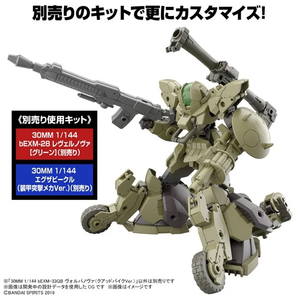 Bandai 30MM bEXM-33QB Volpanova (Quad Bike Ver) 4573102651143 (Plastic Model) image 7