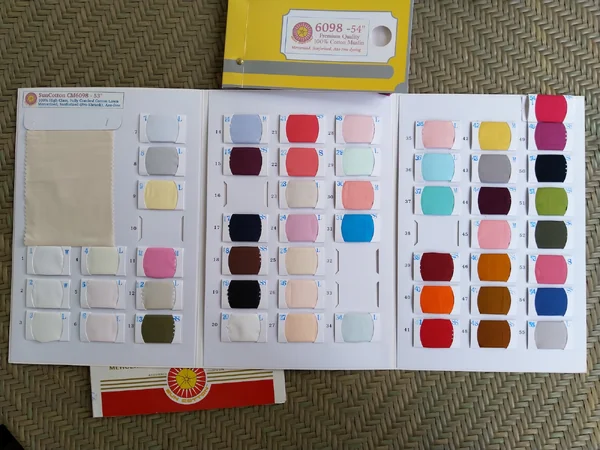 มี48สี ผ้า ป่านมัสลิน วอยล์ คอตต้อน บาง เนียน ลื่น - หน้า 54" - SunCotton 6098 มี48สี ผ้า ป่านมัสลิน วอยล์ คอตต้อน บาง เนียน ลื่น - หน้า 54" - SunCotton 6098