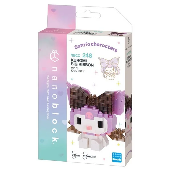 Kawada nanoblock Sanrio NBCC_248 Kuromi Big Ribbon 4972825234273 (นาโนบล็อค) image 1 Kawada nanoblock Sanrio NBCC_248 Kuromi Big Ribbon 4972825234273 (นาโนบล็อค) image 1