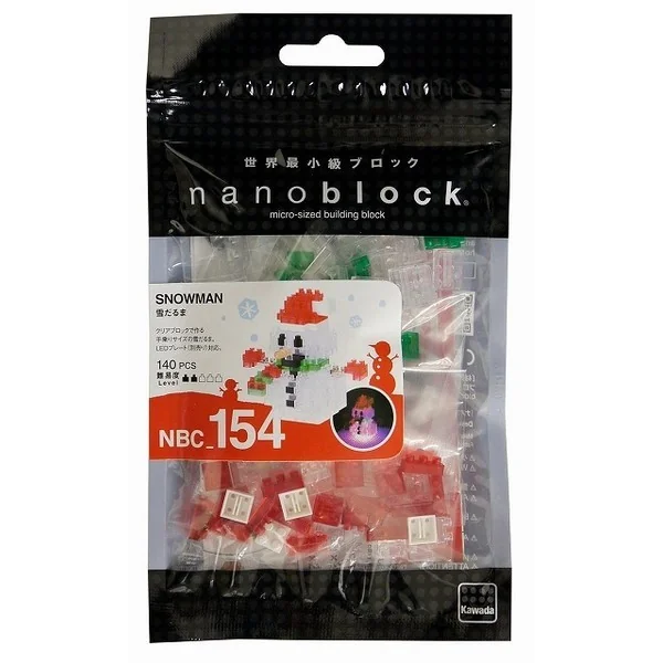 Kawada nanoblock NBC_154 Snowman 4972825201084 (นาโนบล็อค) image 1 Kawada nanoblock NBC_154 Snowman 4972825201084 (นาโนบล็อค) image 1