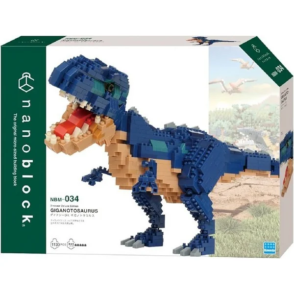 Kawada nanoblock NBM-034 Dinosaur Deluxe Edition Giganotosaurus 4972825223864 (นาโนบล็อค) image 1 Kawada nanoblock NBM-034 Dinosaur Deluxe Edition Giganotosaurus 4972825223864 (นาโนบล็อค) image 1