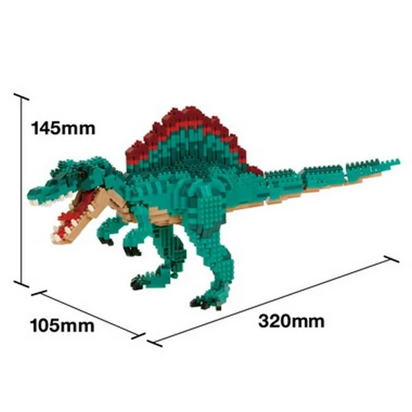 Kawada nanoblock NBM-062 Dinosaur Deluxe Edition Spinosaurus 4972825233986 (นาโนบล็อค) image 3 Kawada nanoblock NBM-062 Dinosaur Deluxe Edition Spinosaurus 4972825233986 (นาโนบล็อค) image 3
