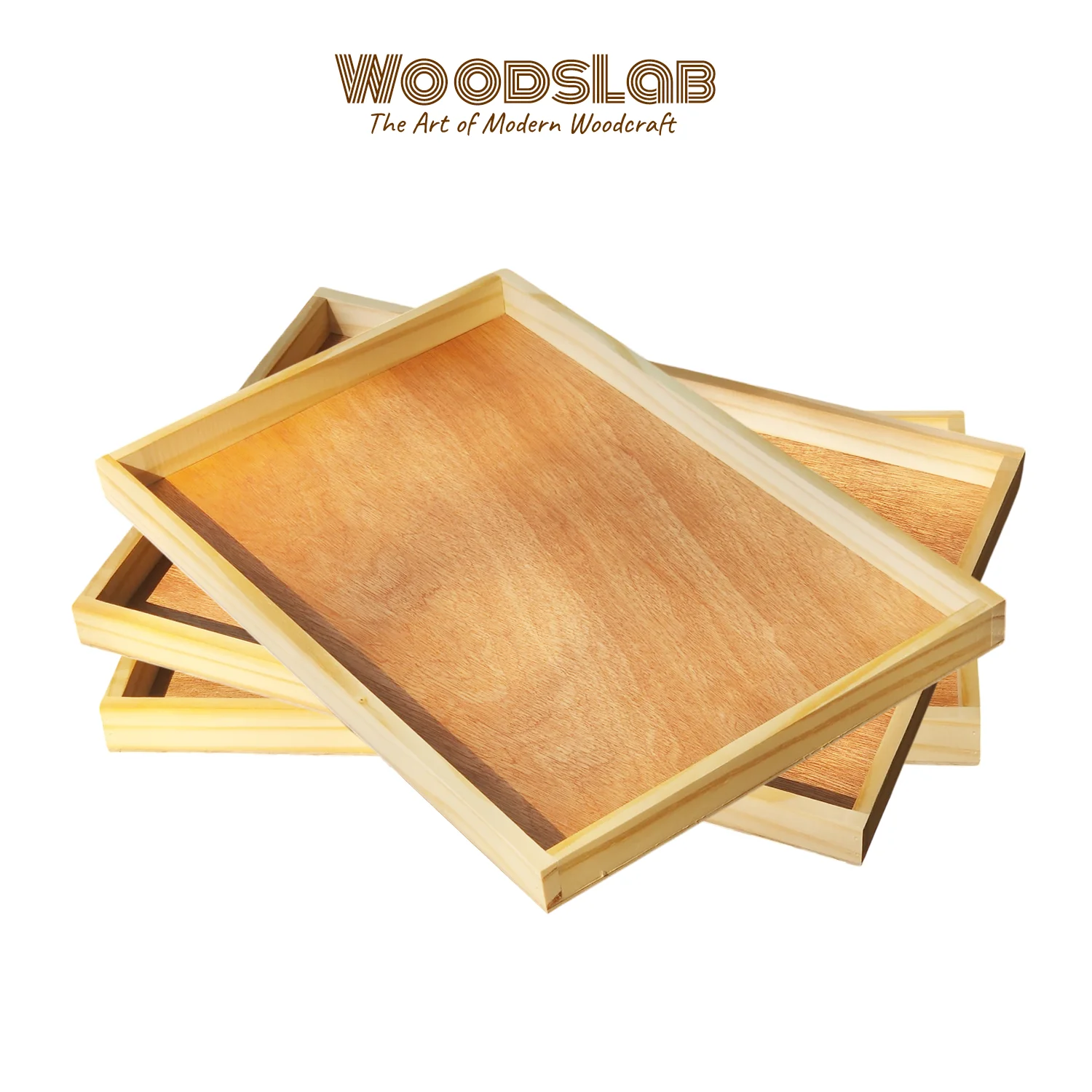 ถาดไม้สน รุ่น LM4B | ถาดเสิร์ฟอาหารสไตล์มินิมอล งานไม้แท้ธรรมชาติ