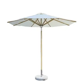 Factory direct supply 9 feet Patio Polyester Umbrella Cafe Garden Umbrella Hand Cranked Sunshade Parasol