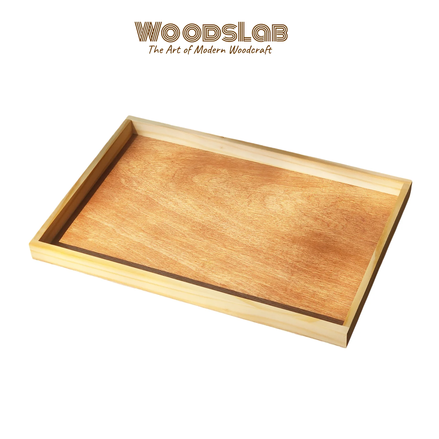 ถาดไม้สน รุ่น LM4B | ถาดเสิร์ฟอาหารสไตล์มินิมอล งานไม้แท้ธรรมชาติ