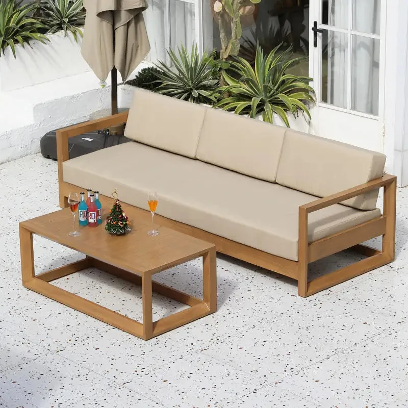 Outdoor Sofa Courtyard Living Room Waterproof Sunscreen Aluminum Alloy Outdoor Villa Garden Side Several Single